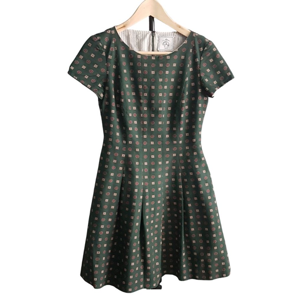 Black Fleece by Thom Browne Green Cap Sleeve Dress